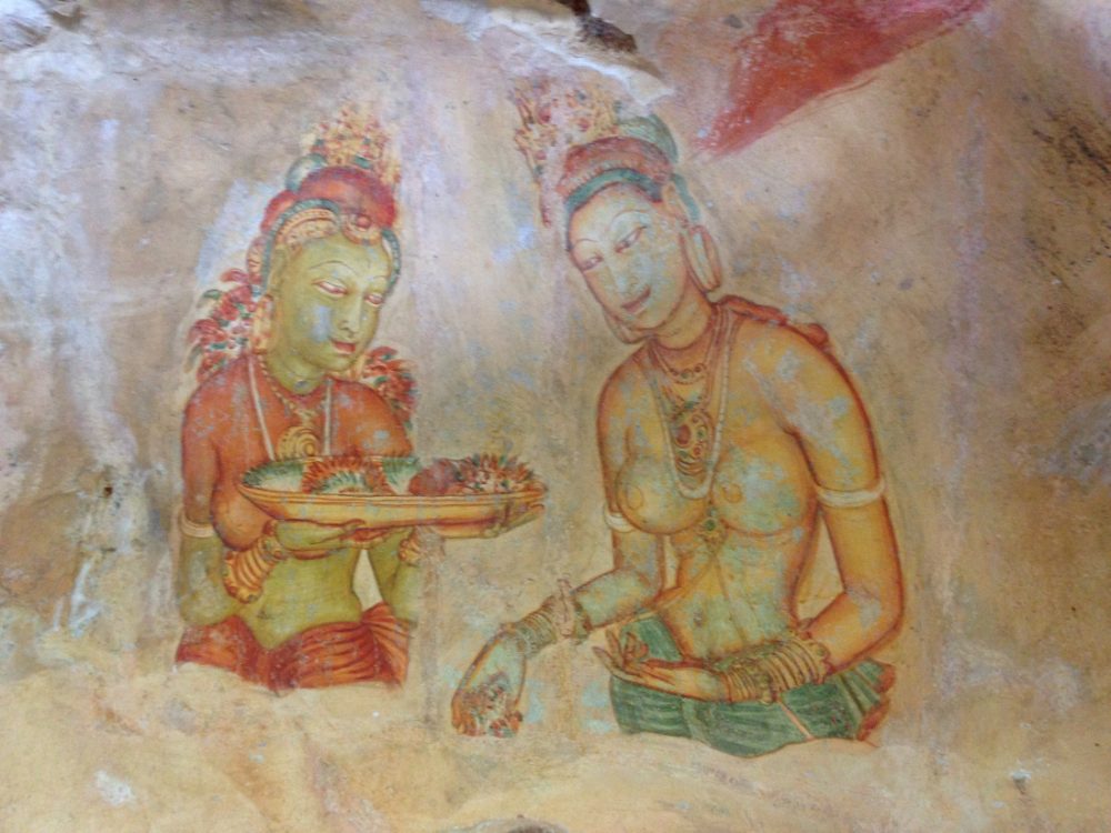 peinture rupestre Sigiriya